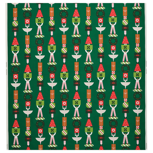 VINTERFINT pre-cut fabric, christmas motifs green, 150x300 cm