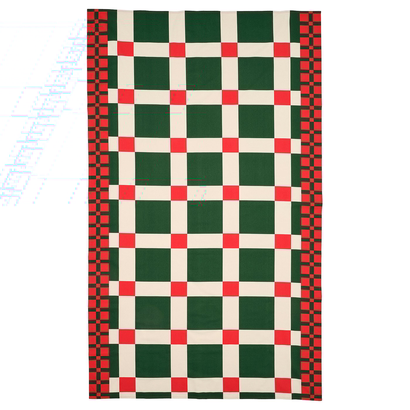 VINTERFINT tablecloth, check pattern red/green, 240x145 cm