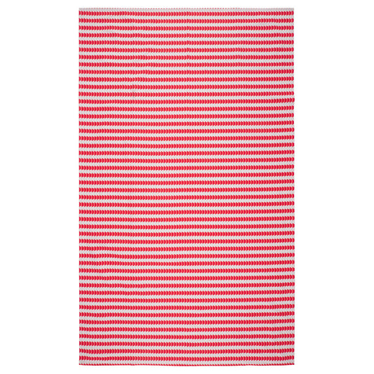 VINTERFINT tablecloth, striped white/red, 145x240 cm
