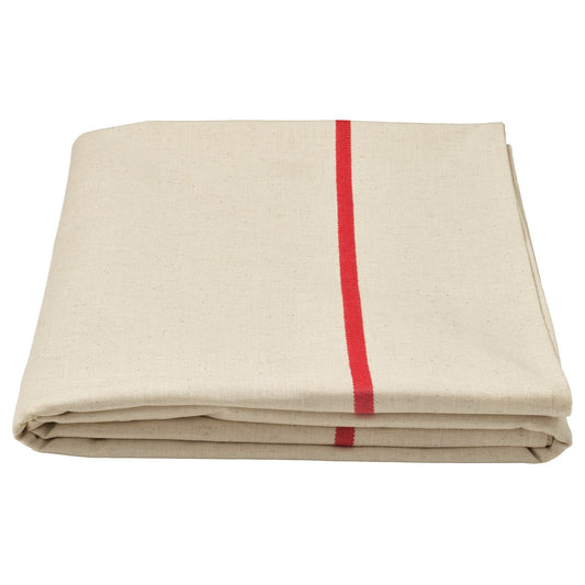 VINTERFINT tablecloth, off-white/red, 320x145 cm