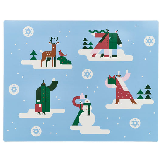 VINTERFINT place mat, winter blue, 45x35 cm