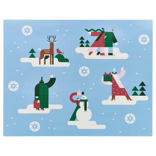 VINTERFINT place mat, winter blue, 45x35 cm