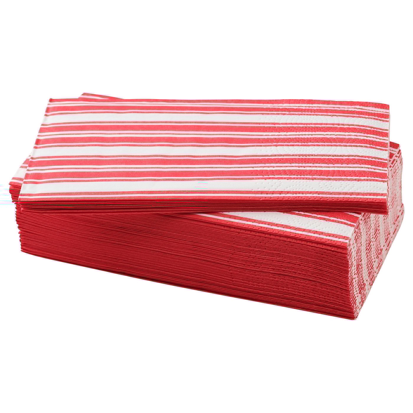 VINTERFINT paper napkin, stripe pattern red/white, 38x38 cm