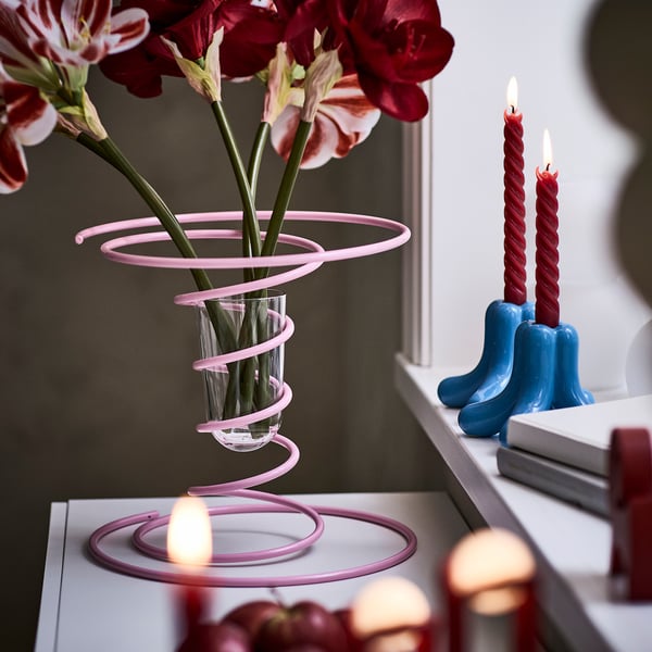 VINTERFINT vase, pink, 31 cm Vase, pink,31 cm