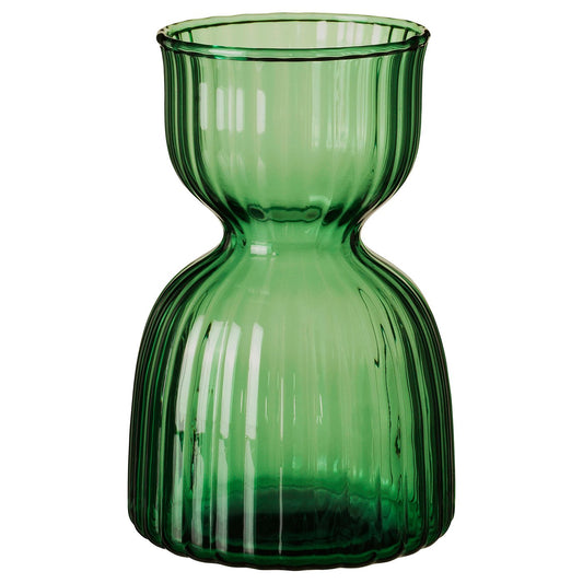 VINTERFINT vase, dark green, 13 cm