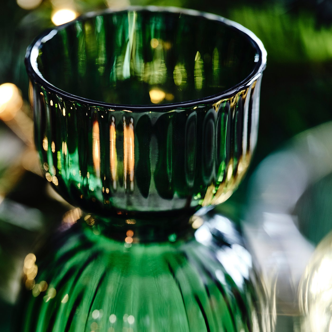 VINTERFINT vase, dark green, 8.5 cm