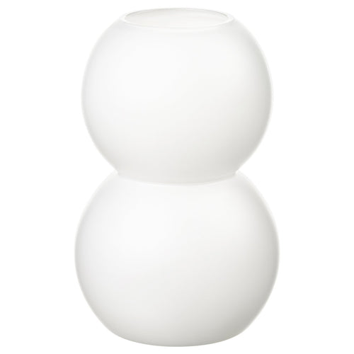 VINTERFINT vase, frosted glass/white, 21.5 cm