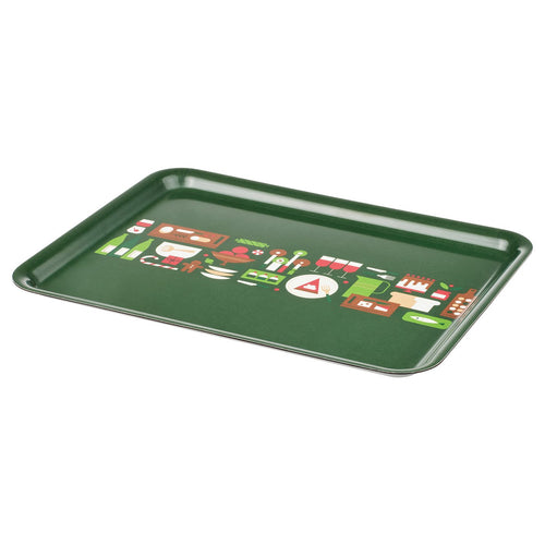 VINTERFINT tray, green, 37x28 cm