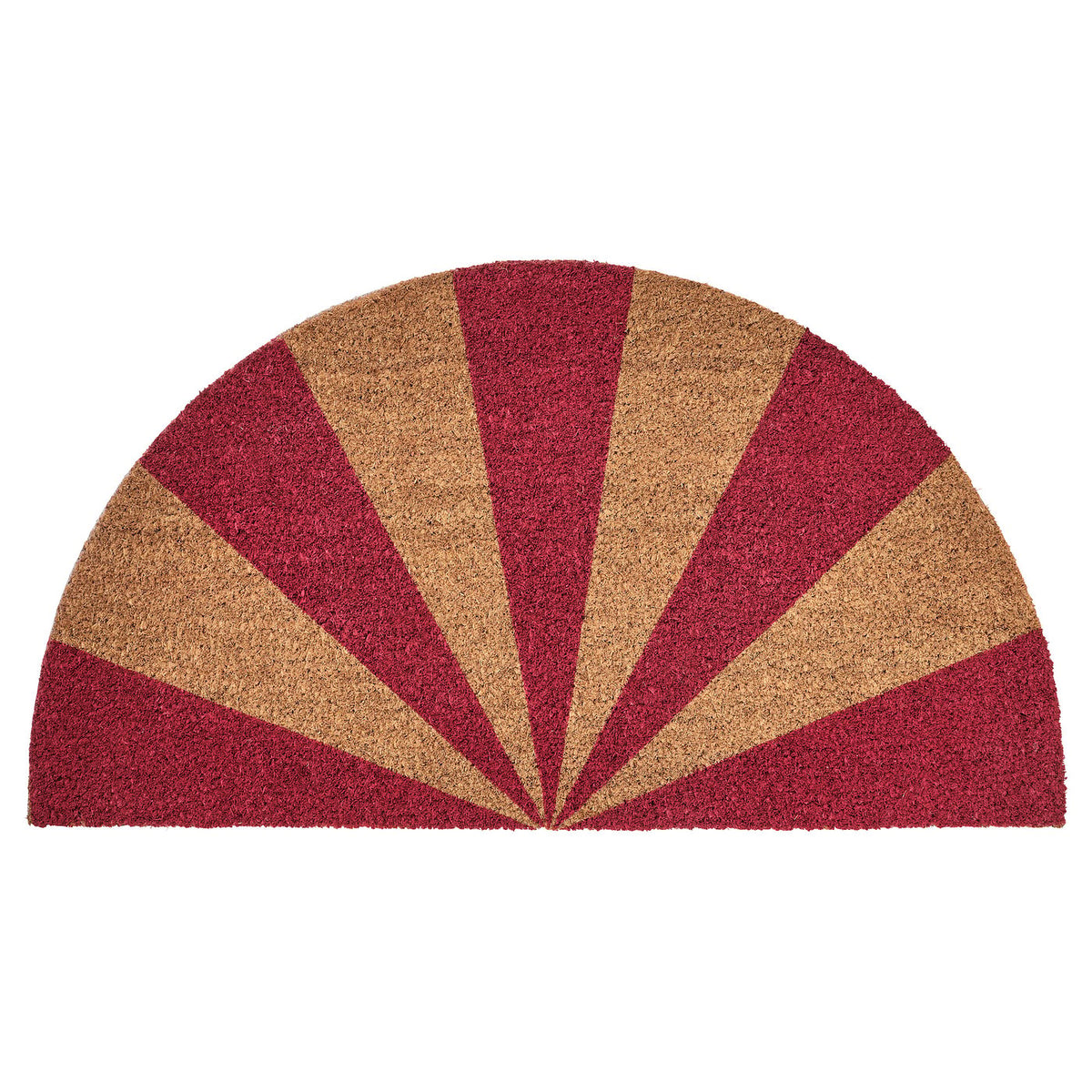 VINTERFINT door mat, coir half-moon/red, 50x90 cm