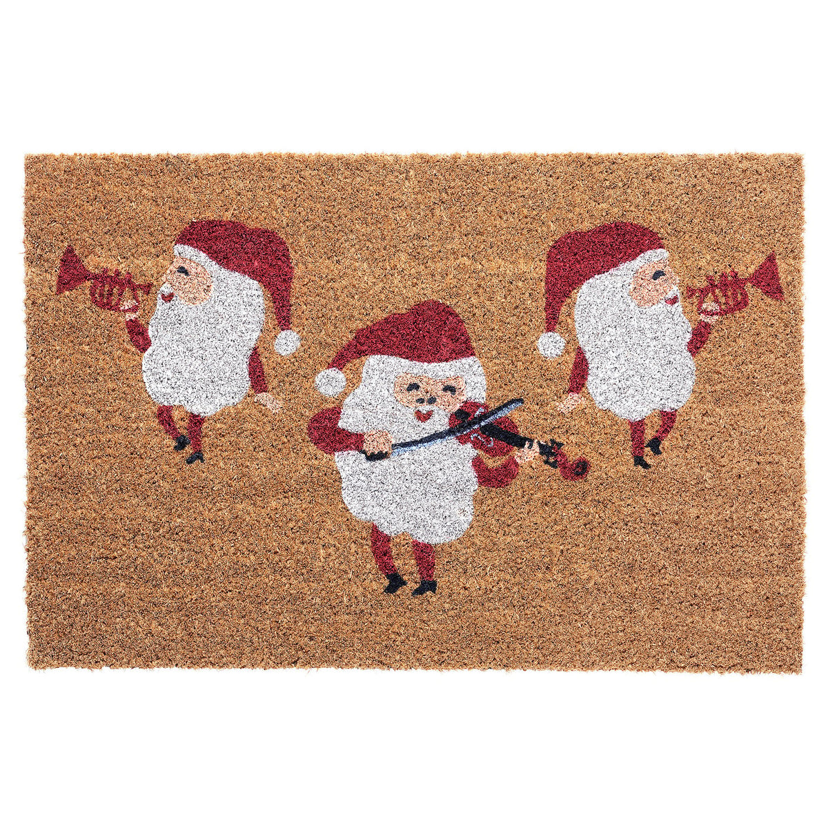 VINTERFINT door mat, coir/Santa Claus pattern red/white, 40x60 cm