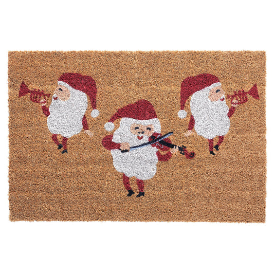 VINTERFINT door mat, coir/Santa Claus pattern red/white, 40x60 cm