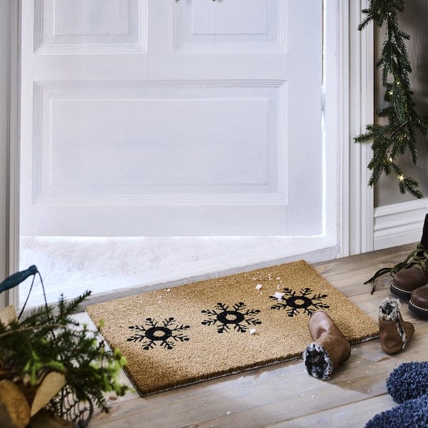 Ikea VINTERFINT - Door mat, snowflake pattern natural, 40x60 cm