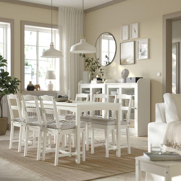 VIPPÄRT chair pad, beige, 38x38x6 cm