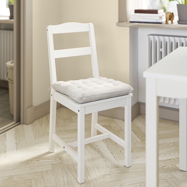 VIPPÄRT chair pad, beige, 38x38x6 cm