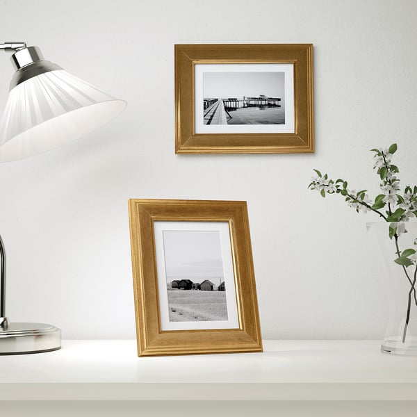 VIRSERUM - Frame, gold-colour, 13x18 cm