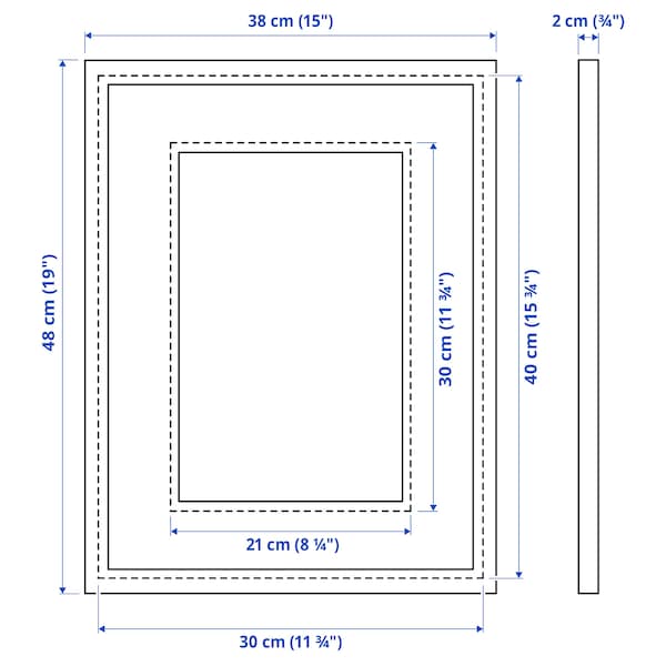Ikea VIRSERUM - Frame, gold-colour, 30x40 cm