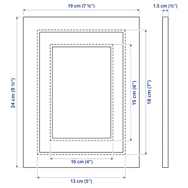 Ikea VIRSERUM - Frame, gold-colour, 13x18 cm