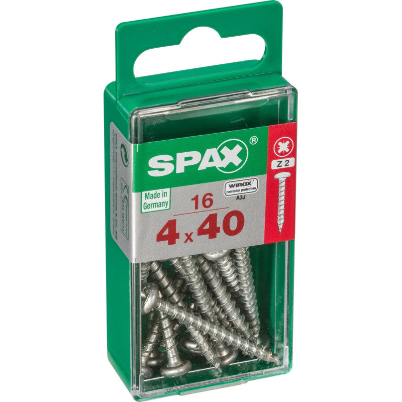 GALVANIZED POZI SCREWS 4X40 S 16 PCS