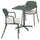 VISINGSÖ / VISINGSÖ table and 2 chairs, outdoor deep green/deep green Frösön/Duvholmen beige, 70x70 cm
