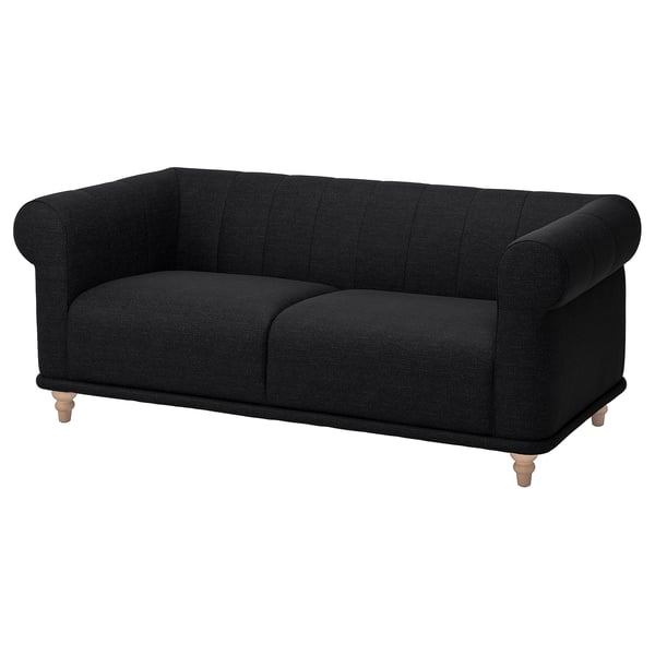 VISKAFORS 2-seat sofa, Lejde anthracite/birch