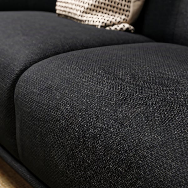 VISKAFORS 2-seat sofa, Lejde anthracite/brown, 194x74x90 cm