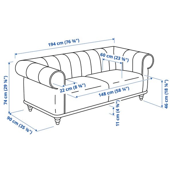 Ikea VISKAFORS 2-seater sofa, Lejde light beige/brown ,