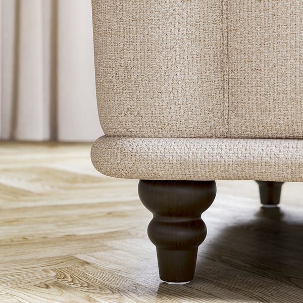 VISKAFORS 2-seater sofa, Lejde light beige/brown ,