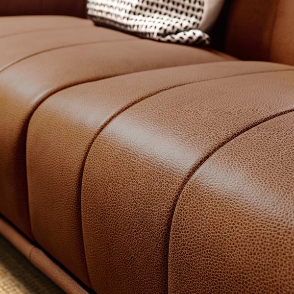 VISKAFORS 3-seat sofa, Högalid brown / brown ,