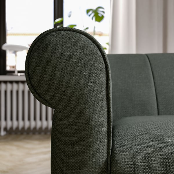 VISKAFORS 3-seat sofa, Lejde grey/green/brown, 224x74x90 cm
