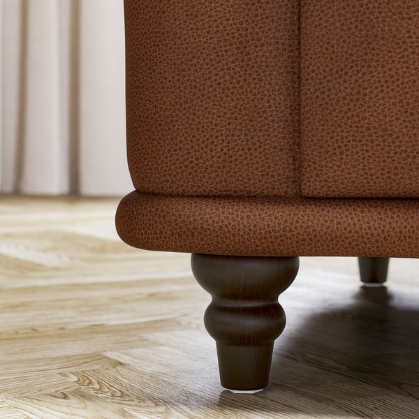 VISKAFORS - 1.5 seater armchair, Högalid brown/brown