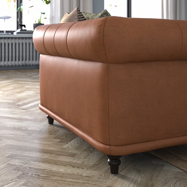 VISKAFORS - 1.5 seater armchair, Högalid brown/brown