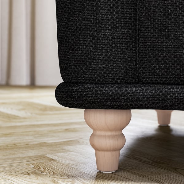 VISKAFORS 1,5-seat armchair, Lejde anthracite/birch