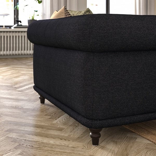 Ikea VISKAFORS - 1.5-seat armchair, Lejde anthracite/brown