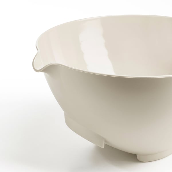 VISPNING mixing bowl, beige, 3.0 l