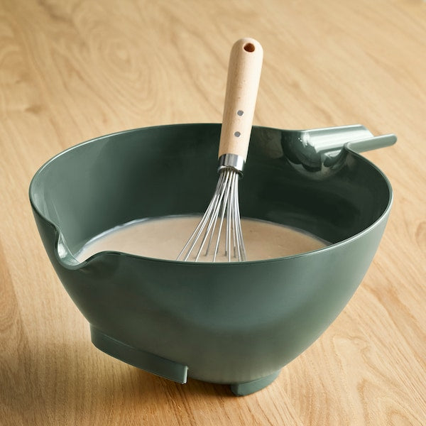 VISPNING - Mixing bowl, grey-green, 3.0 l