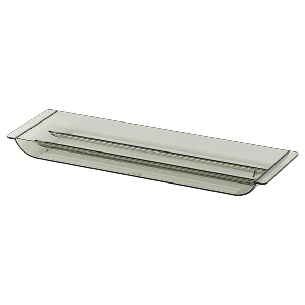 VISSLAÅN drawer organiser, grey, 35x11x3 cm