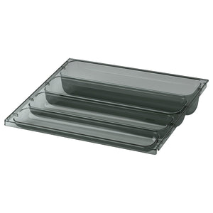 VISSLAÅN hanging tray, grey, 36x31 cm