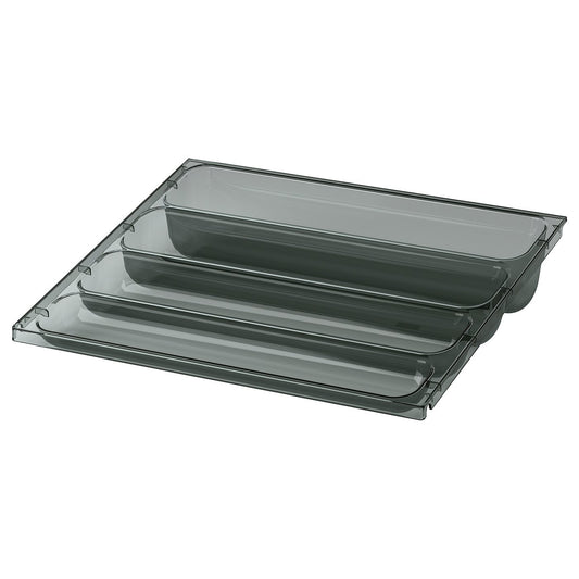 VISSLAÅN hanging tray, grey, 31x36 cm