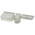 VISSLAÅN drawer organisers, set of 3, grey