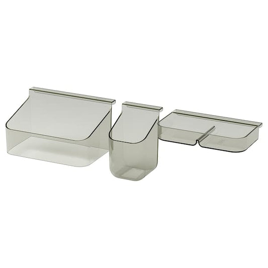 Ikea VISSLAÅN - Drawer organisers, set of 3, grey