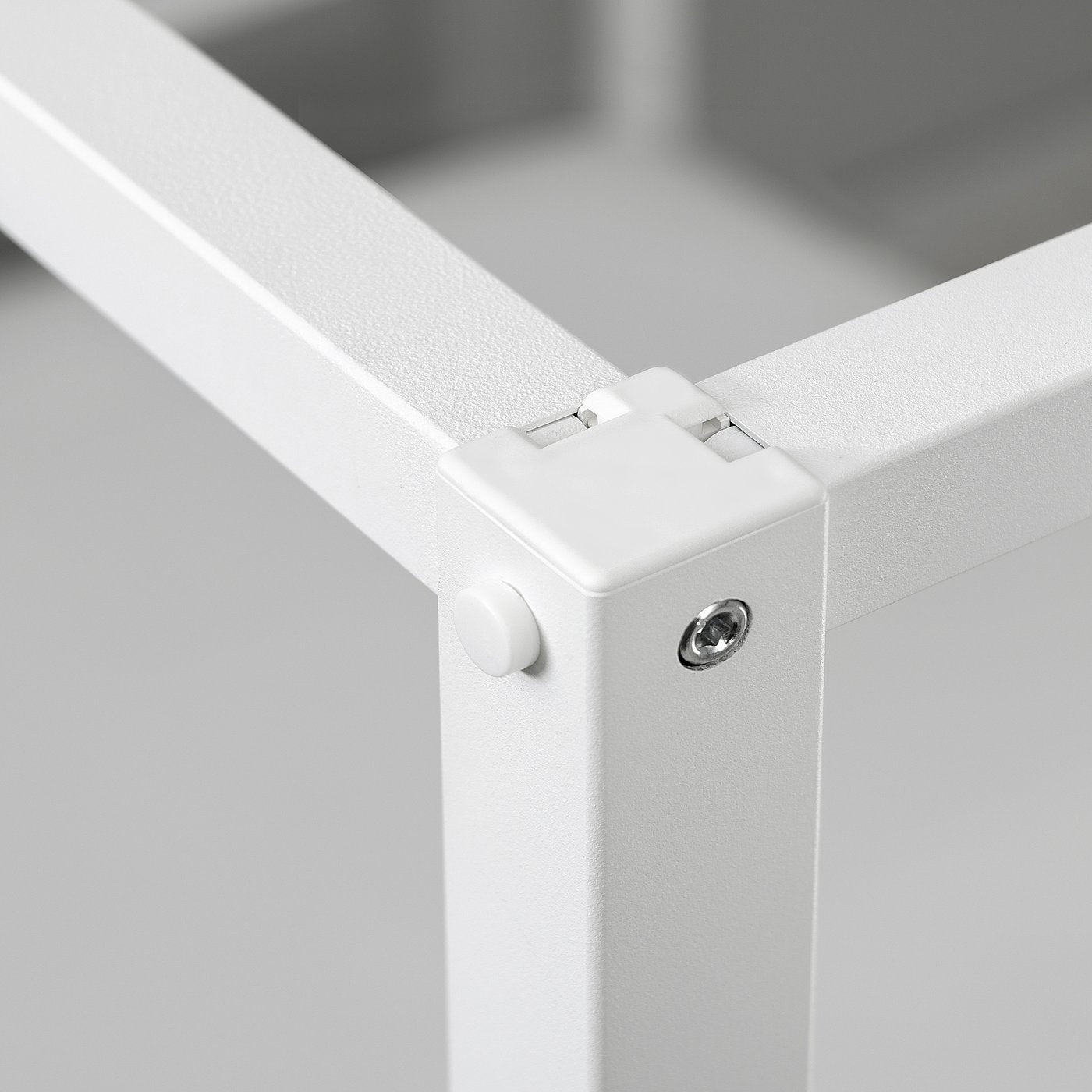 VITARNA four-poster bed frame, white Lillhällan/Skådis white, 140x200 cm