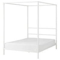 VITARNA four-poster bed frame, white/Lillhällan, 140x200 cm