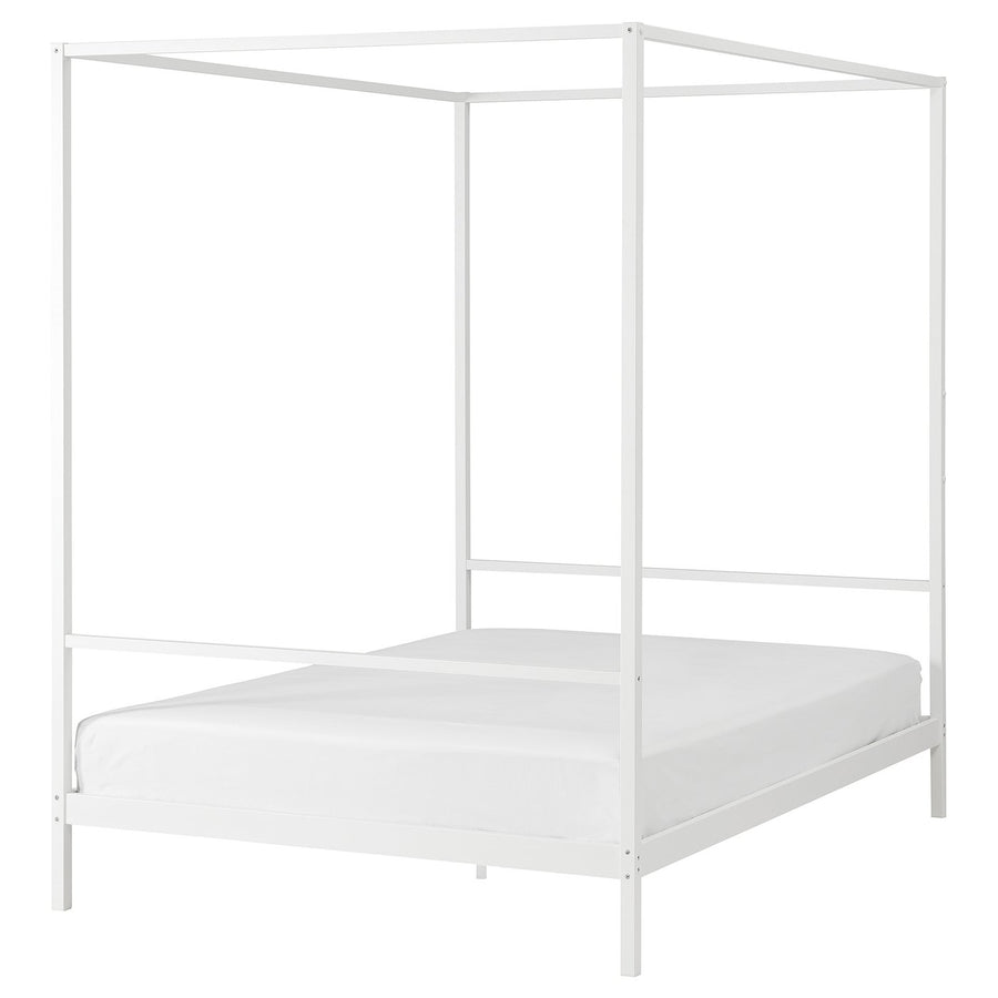 VITARNA four-poster bed frame, white/Lillhällan, 200x140 cm