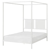 VITARNA four-poster bed frame, white Luröy/Skådis white, 140x200 cm