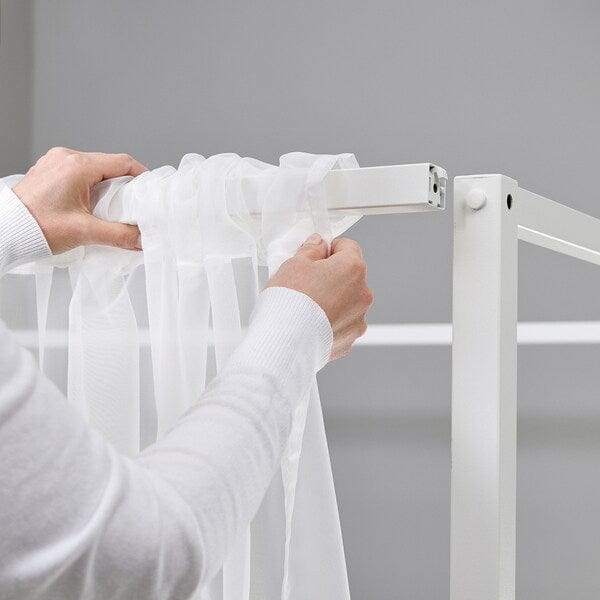 Ikea VITARNA - Canopy bed frame, white Luröy/Skådis,140x200 cm