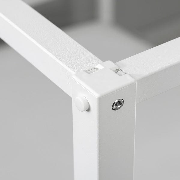 Ikea VITARNA - Canopy bed frame, white/Luröy,140x200 cm