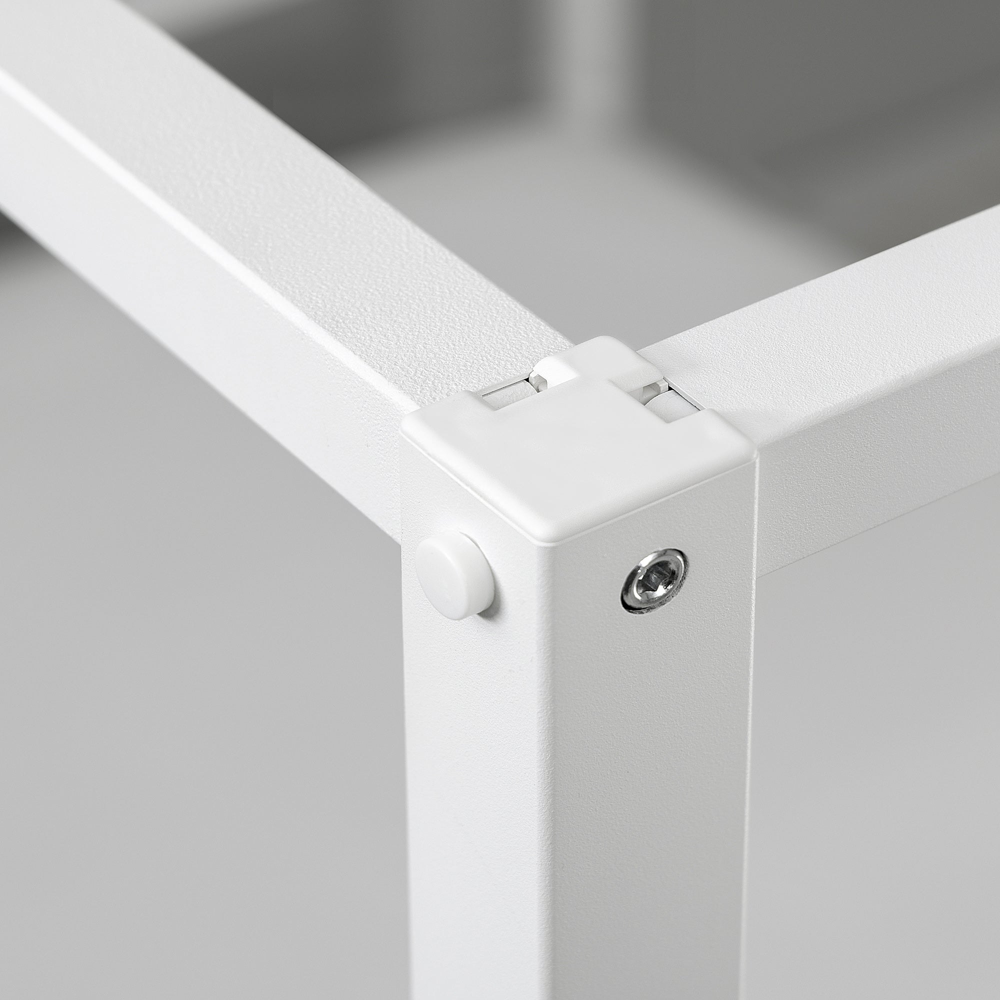 VITARNA four-poster bed frame, white/Skådis black, 140x200 cm