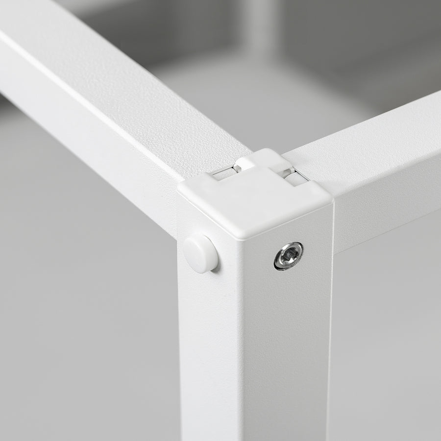 VITARNA four-poster bed frame, white/Skådis black, 140x200 cm