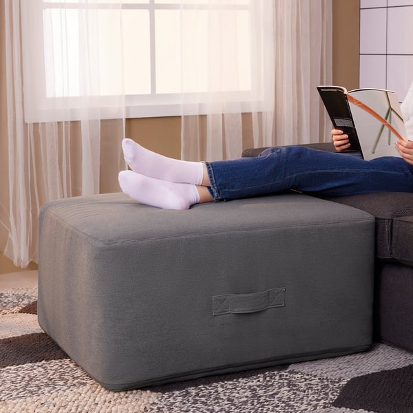 VITHÄLL mattress/pouffe, extra firm/Vissle grey, 80x200 cm