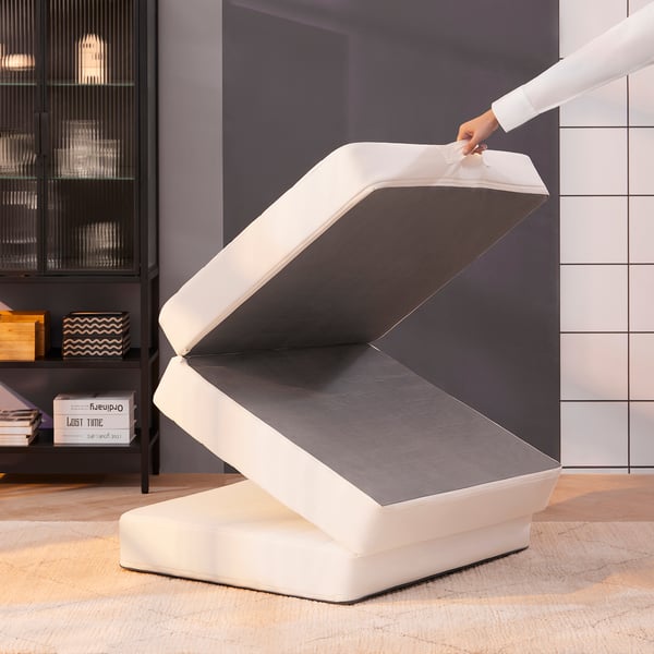 VITHÄLL mattress/pouffe, extra firm/Vissle grey, 80x200 cm